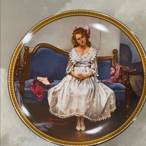 1983 Norman Rockwell Collector’s  Plate “ Waiting at the Dance”